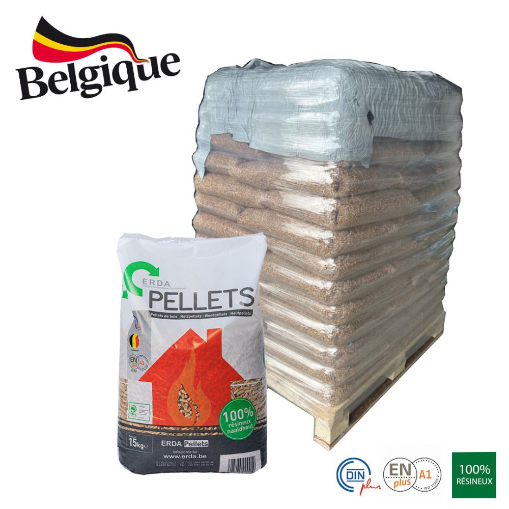 Erda pellets, prijs inclusief levering, 65 zakken/pallet
